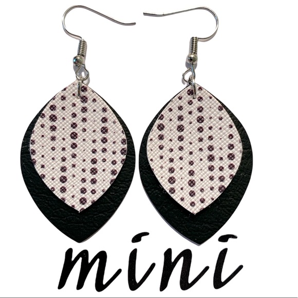 Jewelry - 🖤Pick Any 3 for $12🖤 Mini Faux Leather Earrings